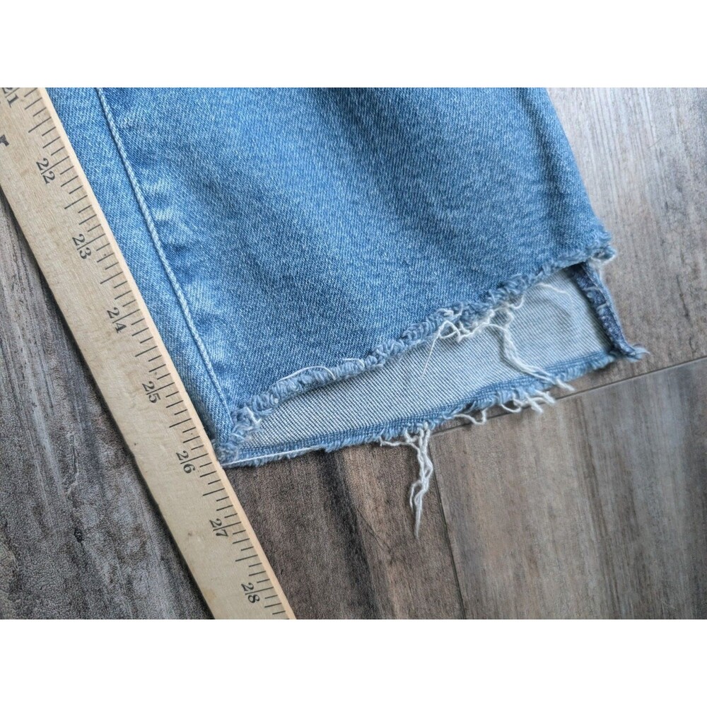 Mother The Insider Crop Step Fray Jeans Women's 28 Monkey In The Middle 26" In - Picture 3 of 6